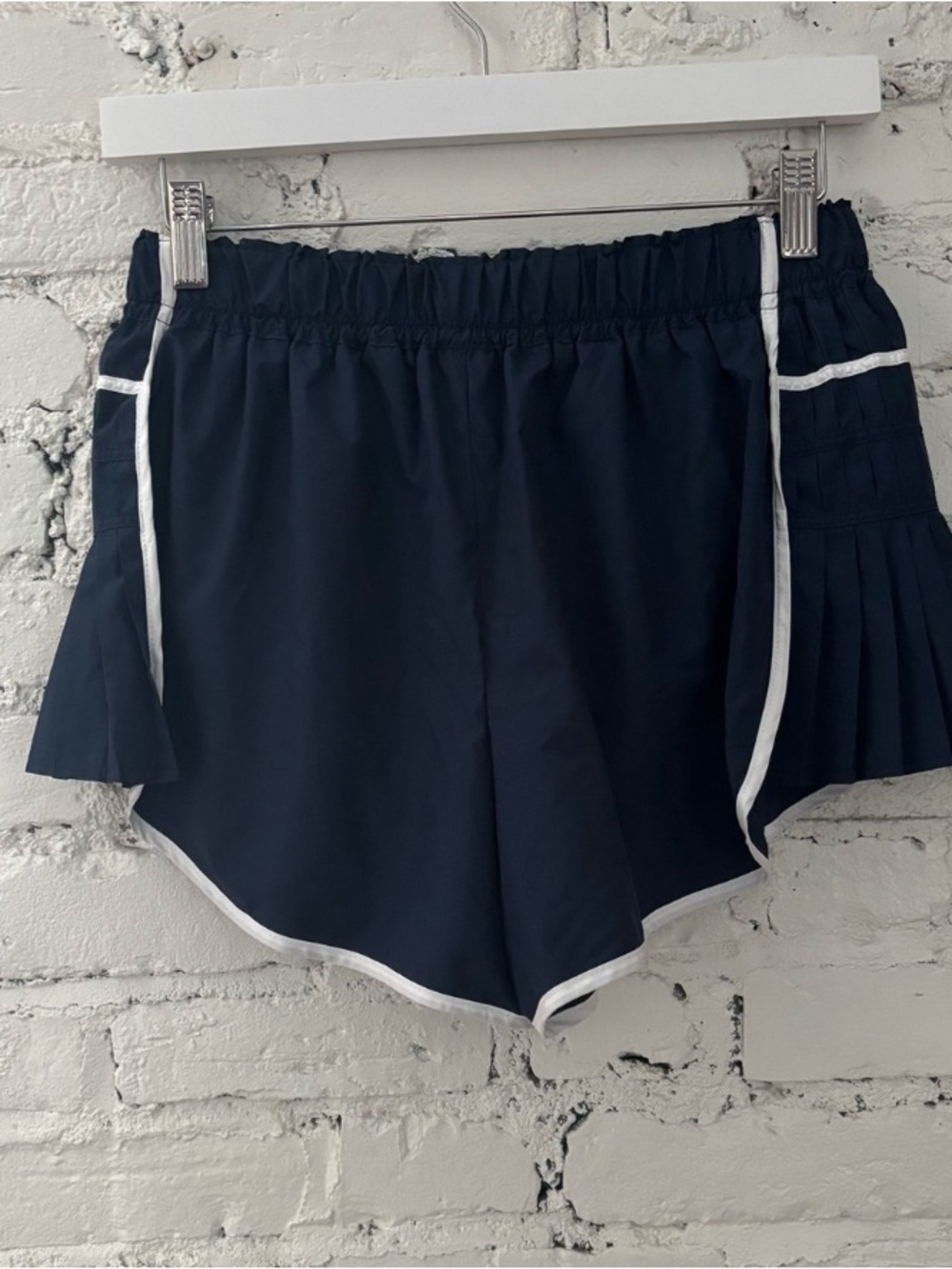 Women's Navy Athletic Shorts with White Trim